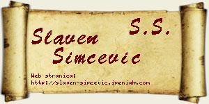 Slaven Simčević vizit kartica